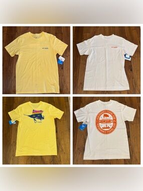 Two Men’s Columbia PFG T-Shirts – Size Medium – NWT